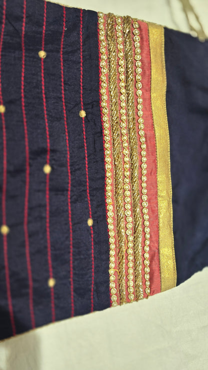Ayaan Emerald Gold Embroidered Festive Potli