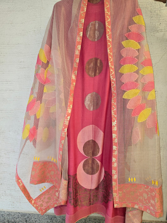 Semi Stitched Formal Chanderi suitset