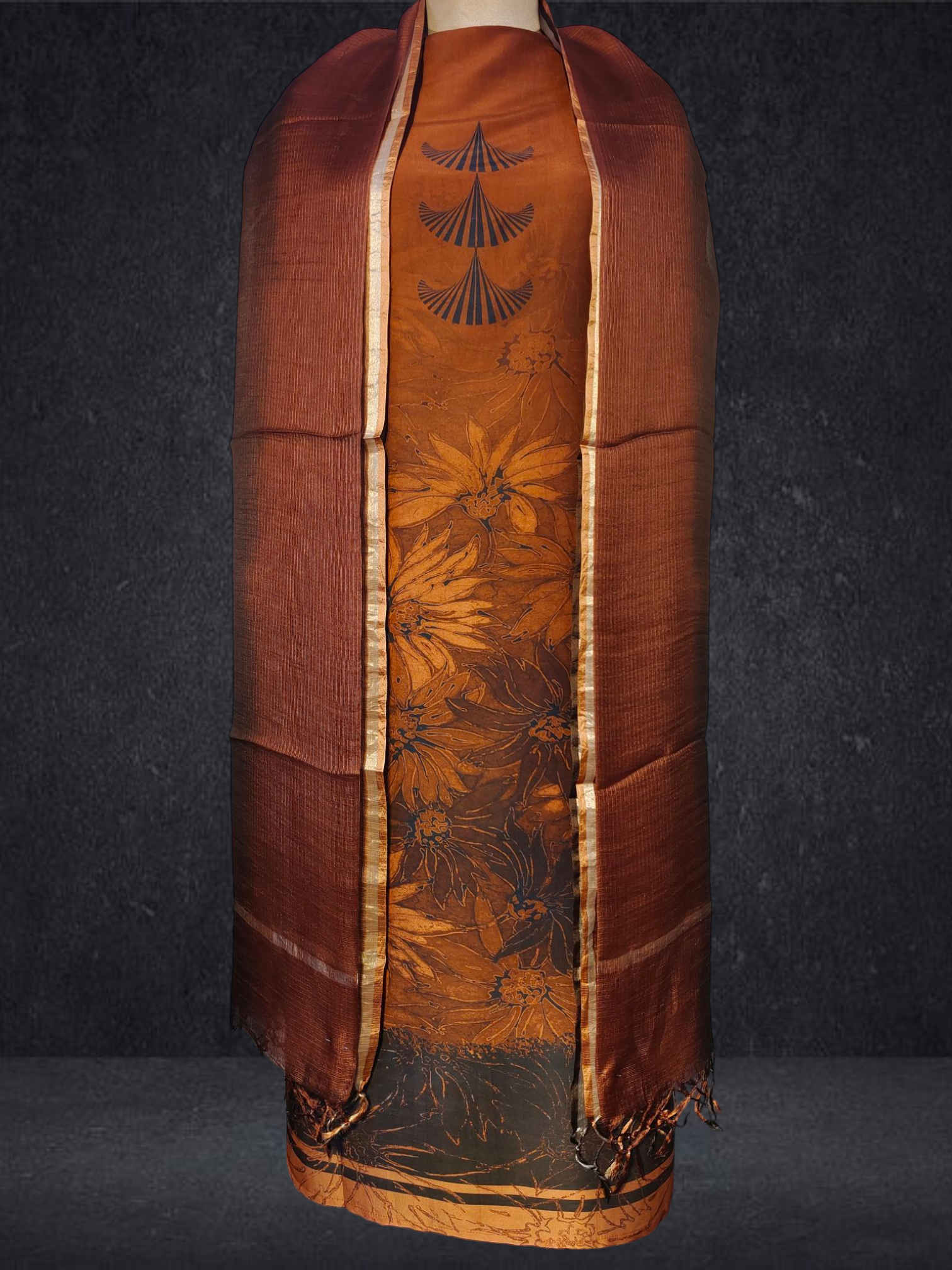 Semi Stitched Chanderi Casual Suitset VISHAL KAPUR