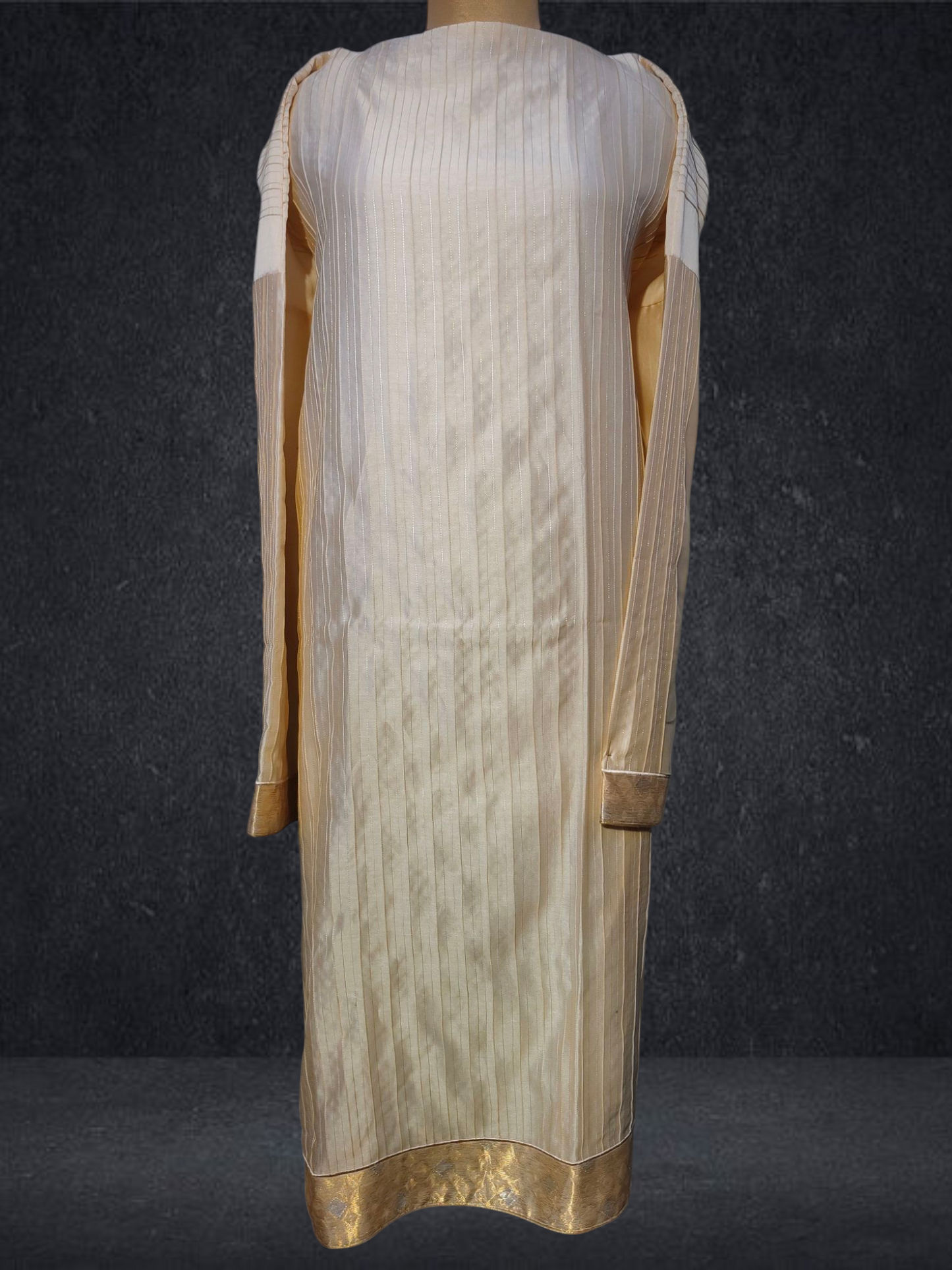 Semi Stitched Formal chanderi Suitset