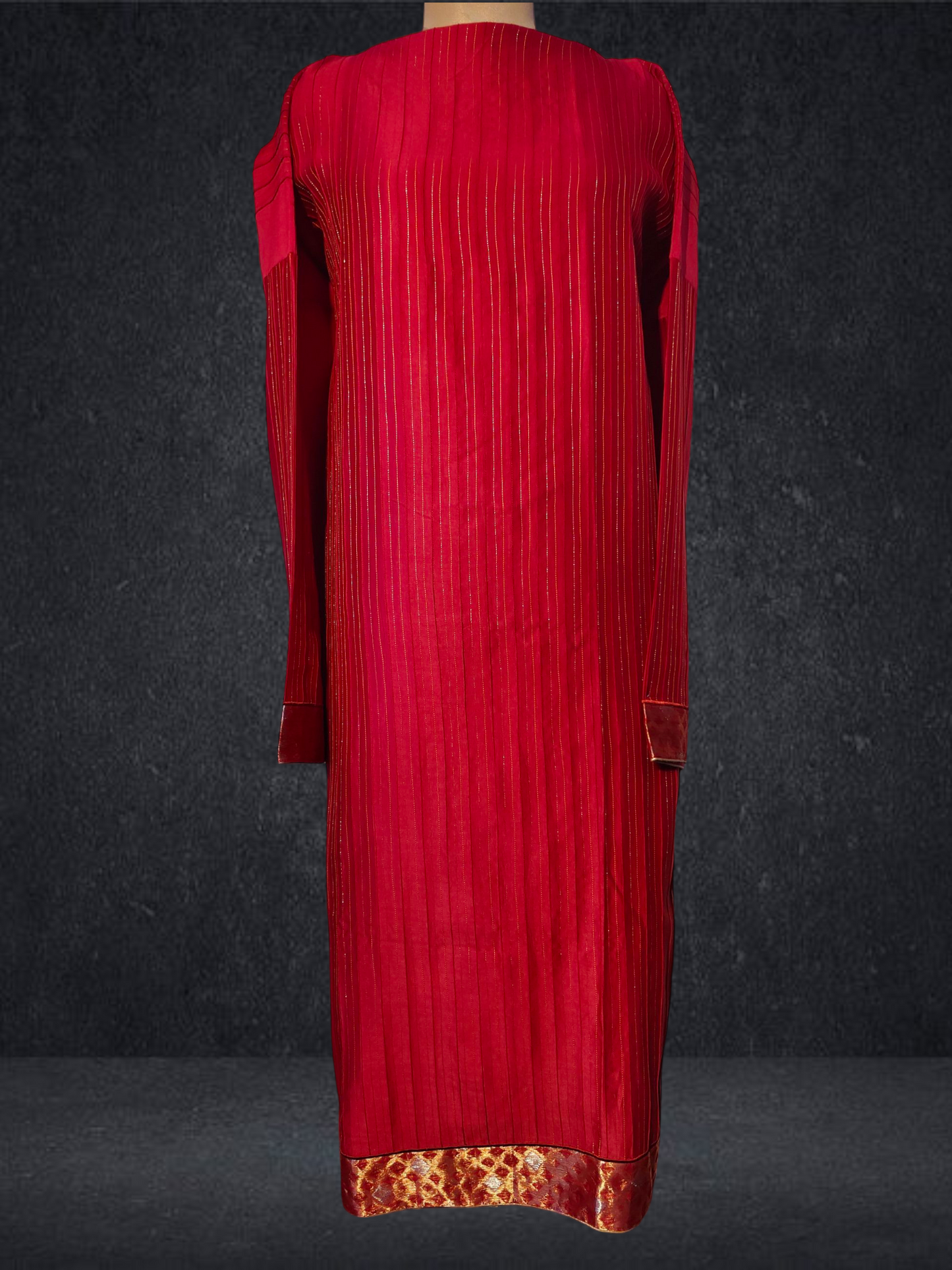 Semi Stitched Formal chanderi Suitset