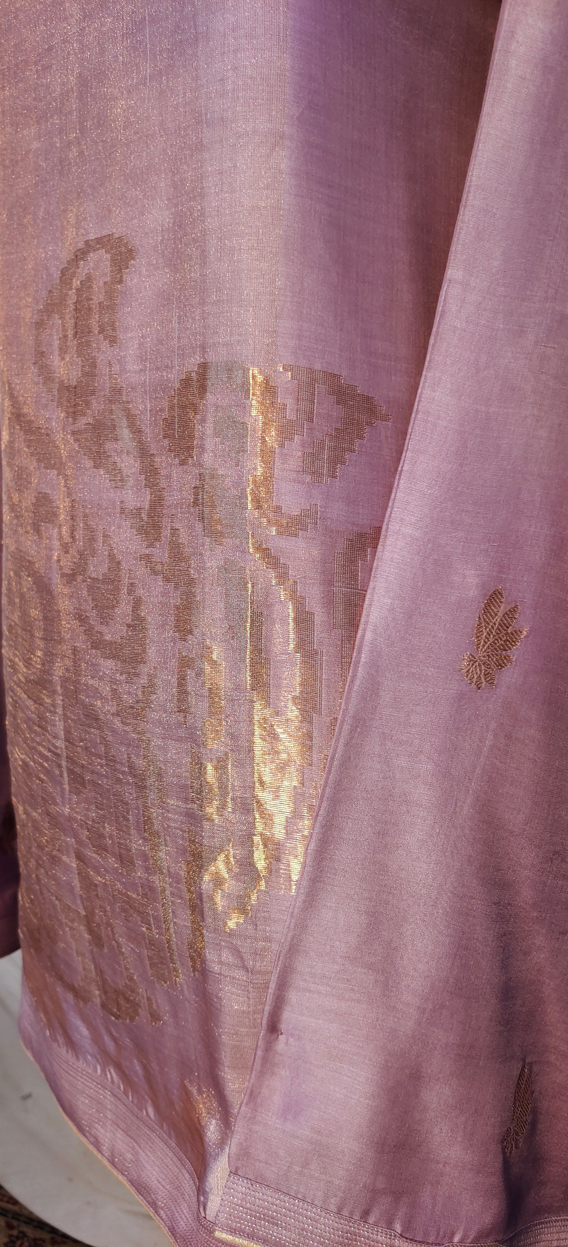 Semi Stitched Chanderi Zariwoven Short Tunic VISHAL KAPUR STUDIO