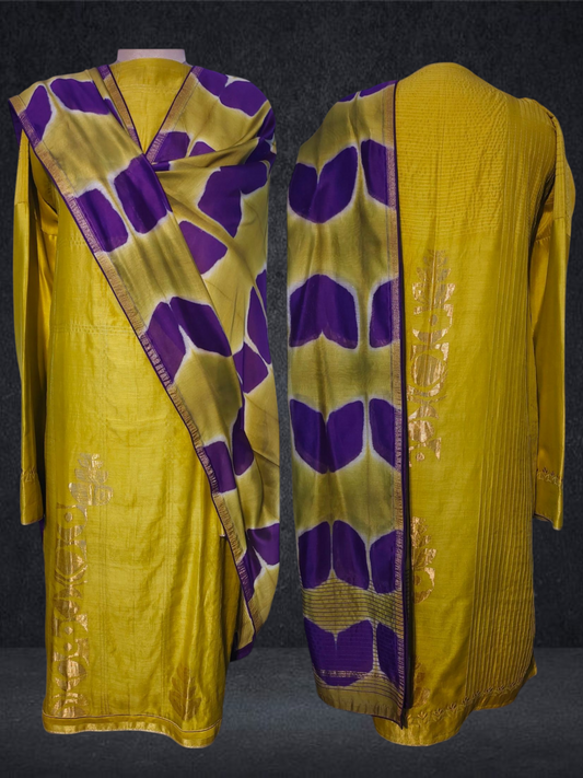 Semi Stitched Formal chanderi Suitset VISHAL KAPUR