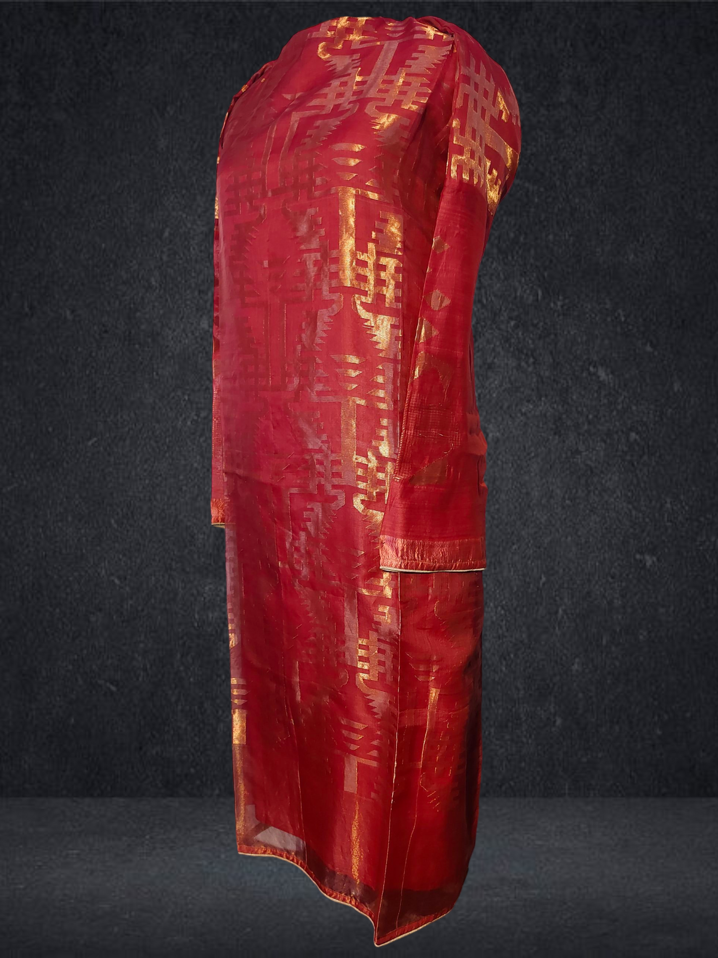 Semi Stitched Formal chanderi Kurta