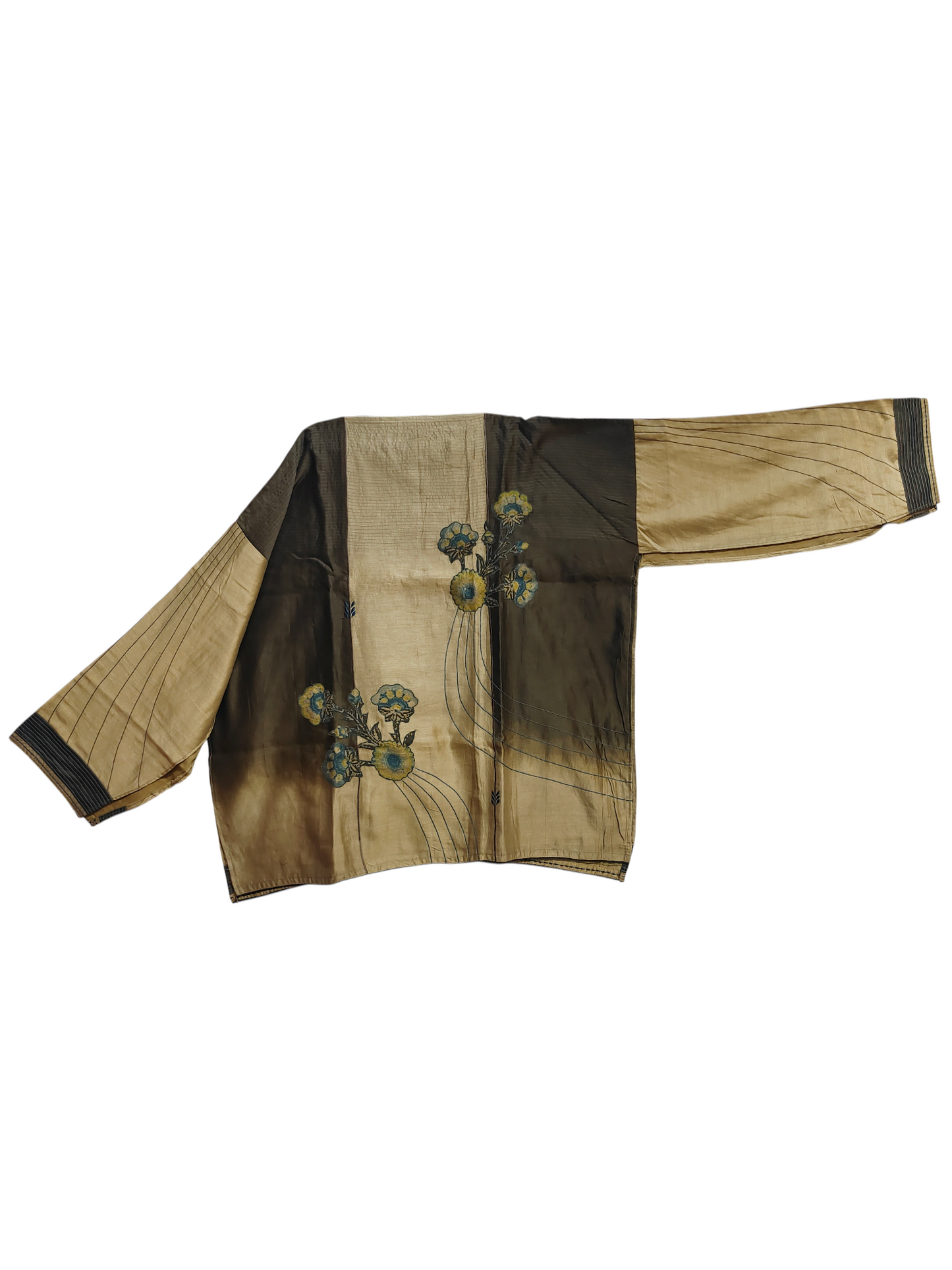 Semi Stitched Chanderi Ajrakh Short Tunic