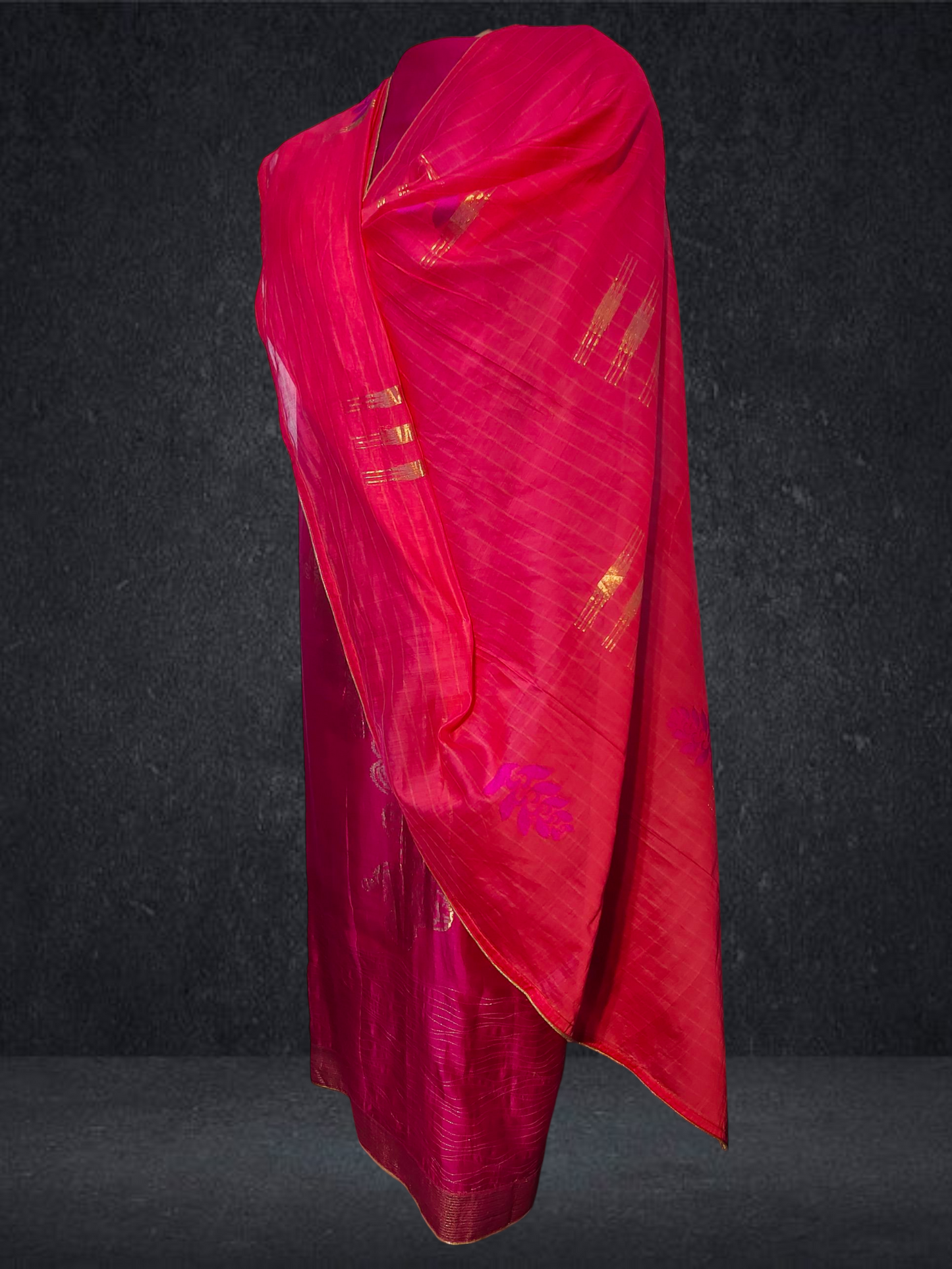 Semi Stitched Formal chanderi Suitset