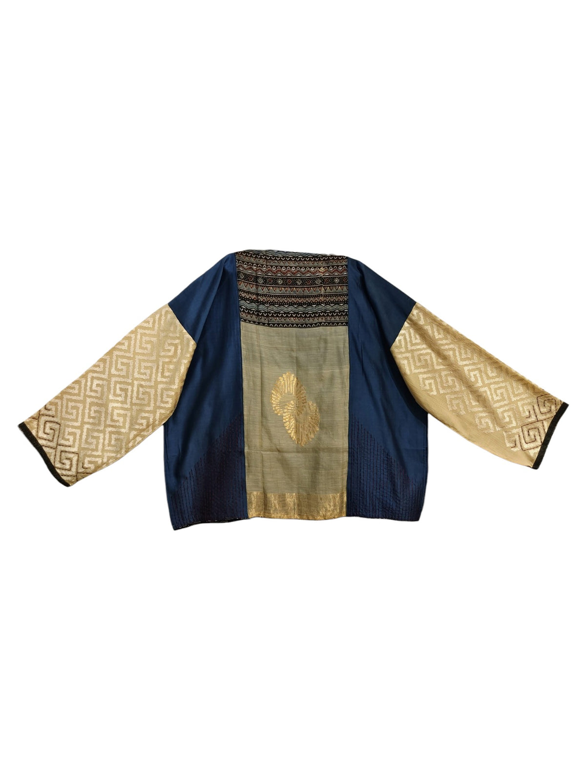 Semi Stitched Chanderi Ajrak Short Tunic