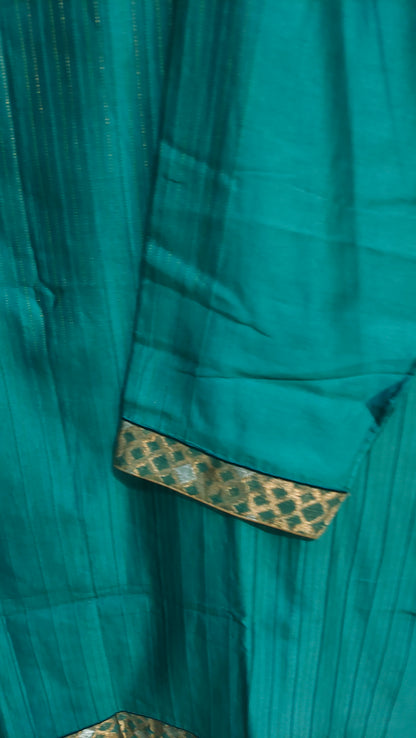 Semi Stitched Chanderi Formal Suitset