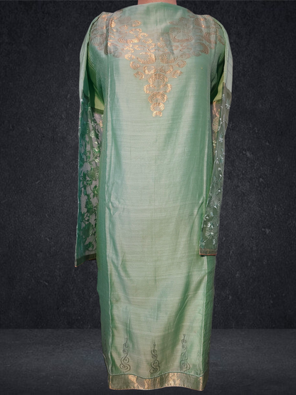 Semi Stitched Formal chanderi Suitset