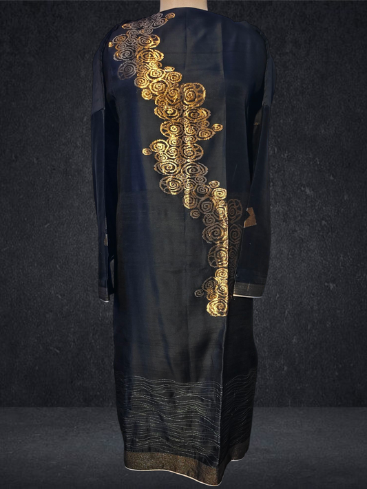 Semi Stitched Chanderi kurta VISHAL KAPUR