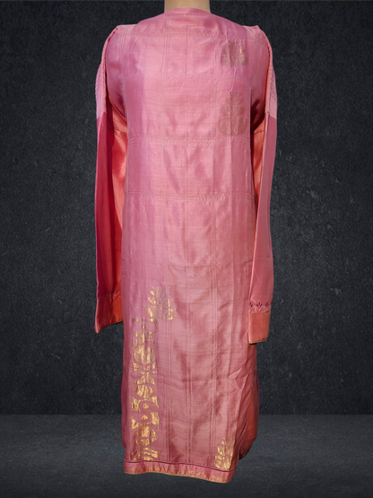 Semi Stitched Formal chanderi Suitset