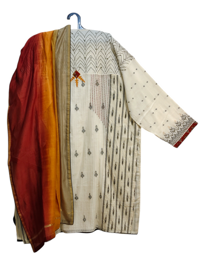 Semi Stitched Formal chanderi Suitset
