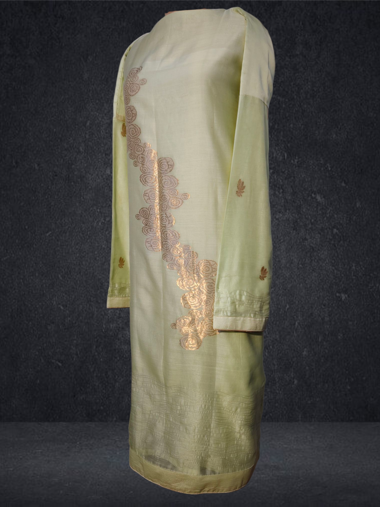 Semi Stitched Formal chanderi Suitset
