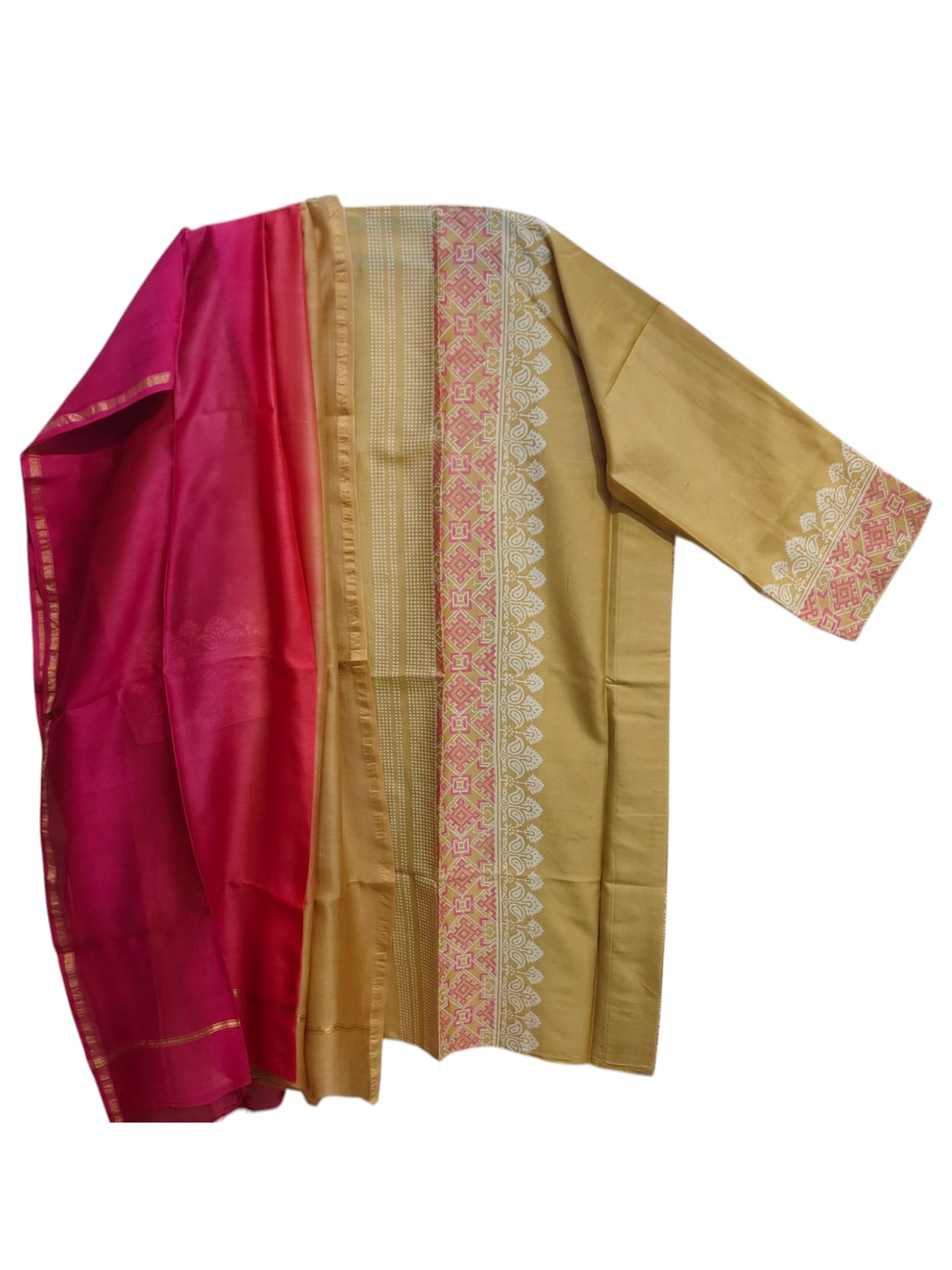 Semi Stitched Cotton Casual Suitset