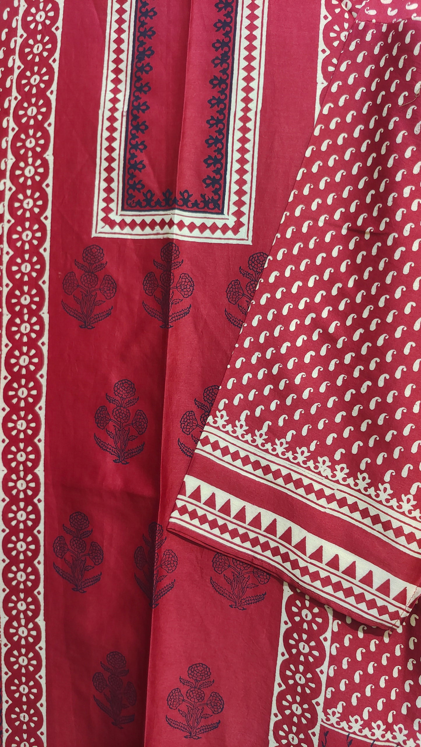 Semi Stitched Cotton Casual Suitset