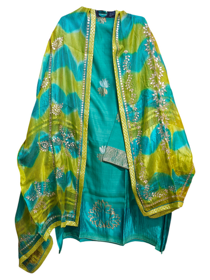 Semi Stitched Formal Chanderi Suitset