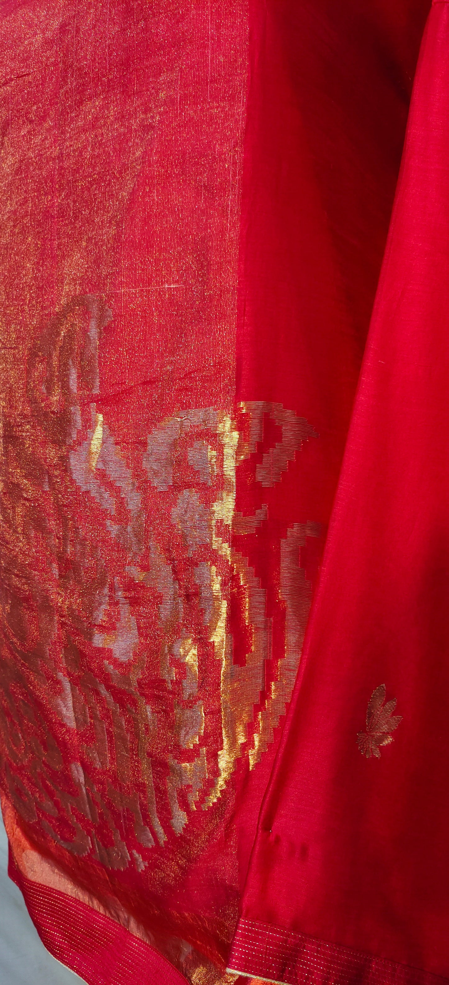 Semi Stitched Chanderi Zariwoven Short Tunic