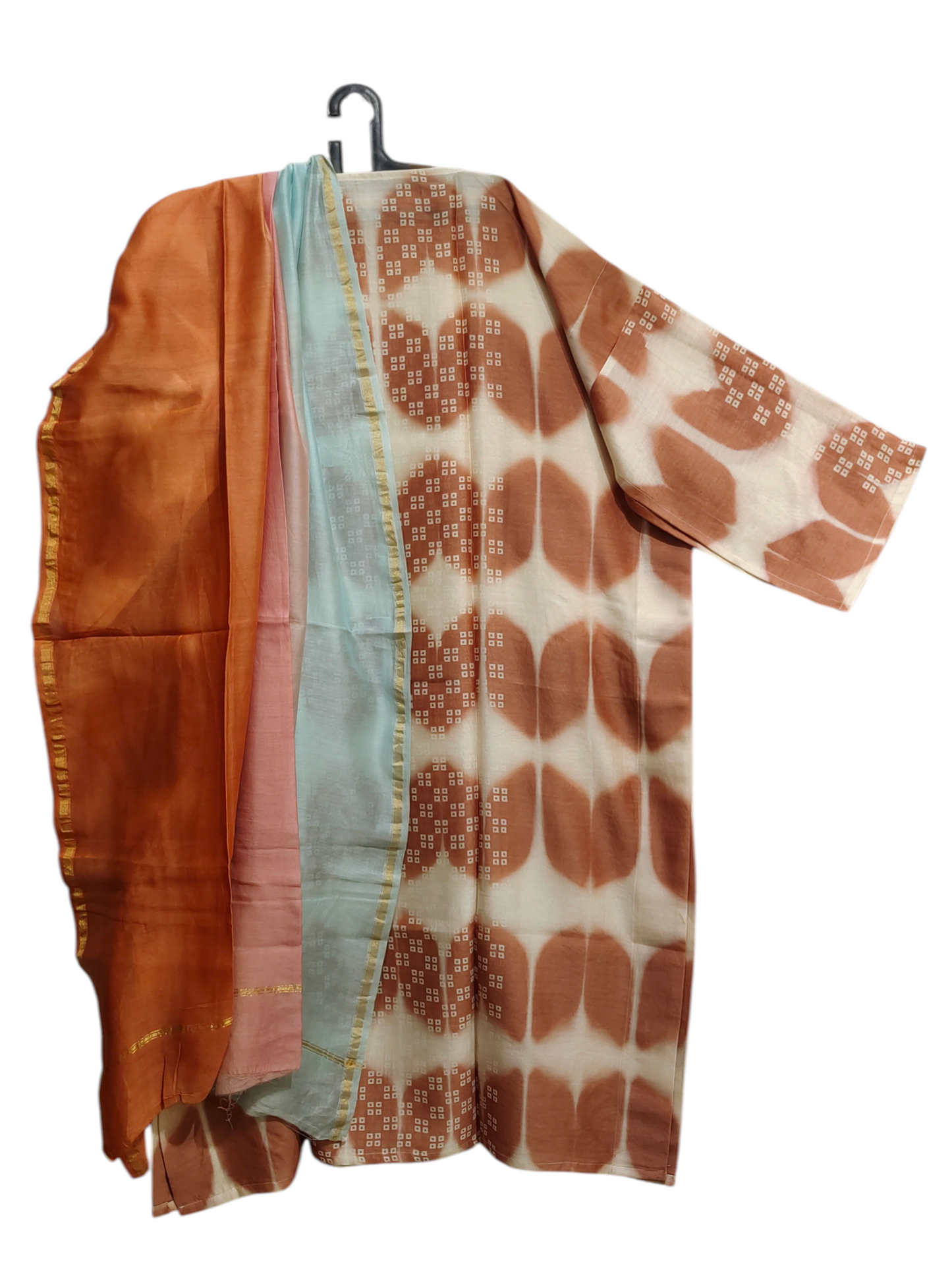 Semi Stitched Chanderi Casual Suitset