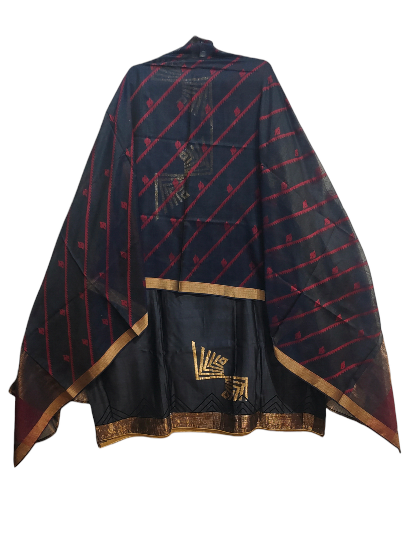 Semi Stitched Formal chanderi Suitset