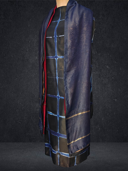 Semi Stitched Chanderi Casual Suitset