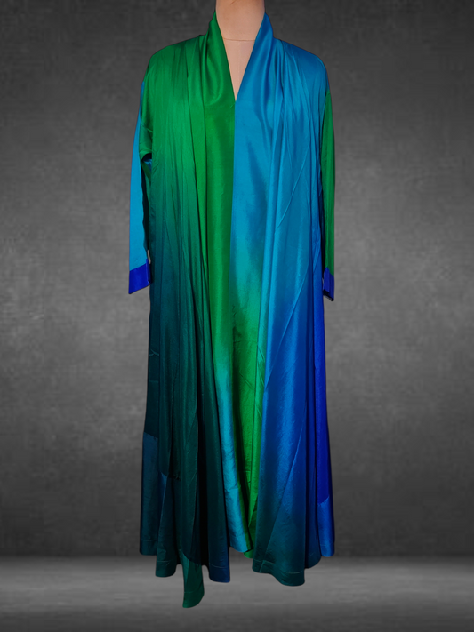 Long Silk Cape Dress