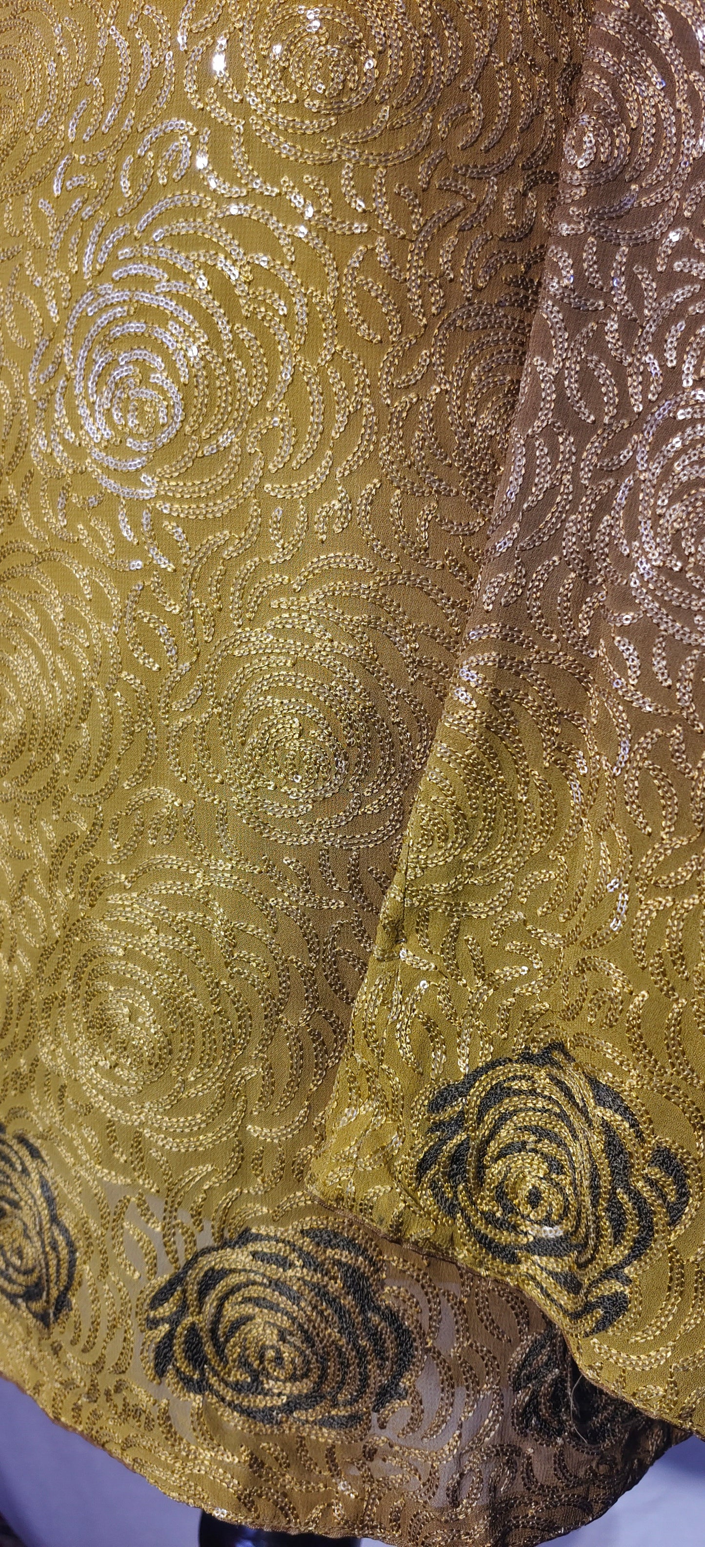 Semistitched embroidered Georgette Short Tunic VISHAL KAPUR STUDIO