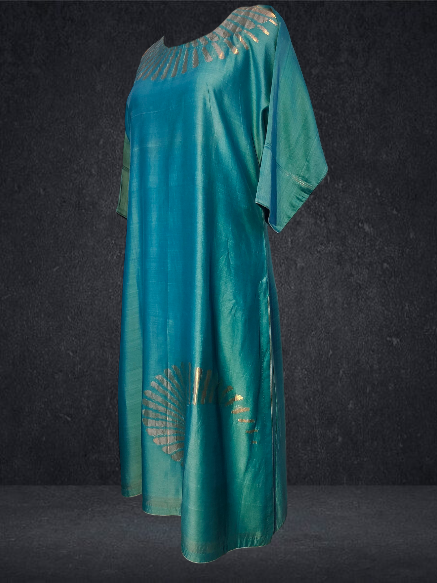 Stitched Chanderi Long Dress VISHAL KAPUR STUDIO