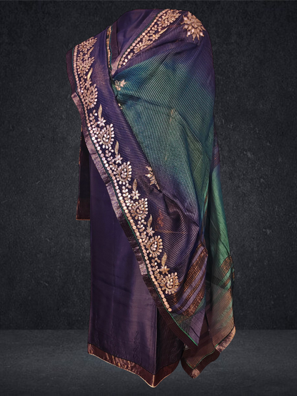 Semi Stitched Formal chanderi Suitset