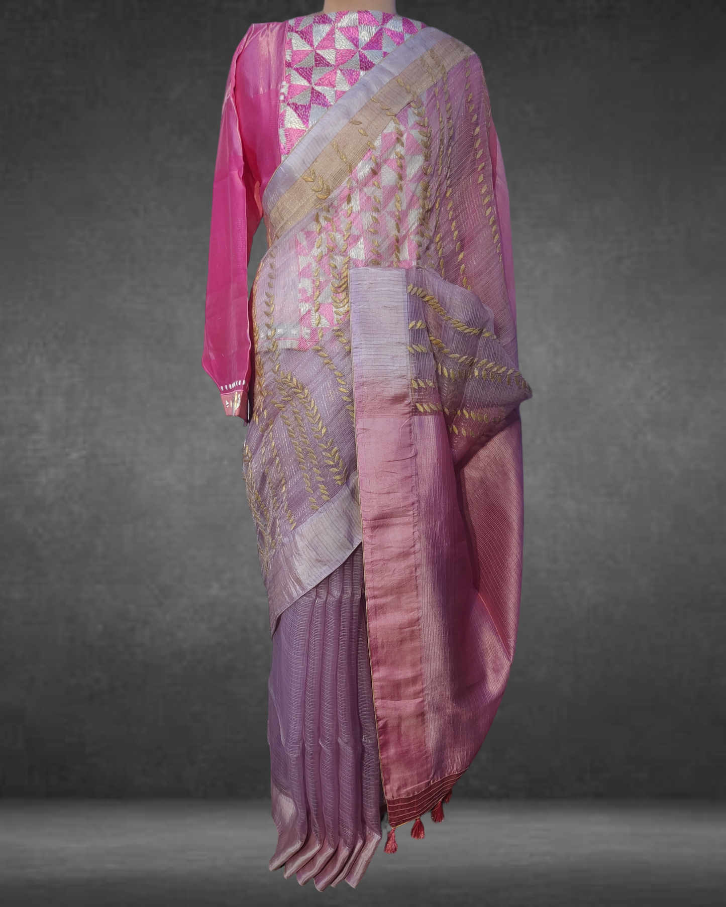 Formal Silk Katab Applique Saree(VKSR05MAY07) VISHAL KAPUR STUDIO