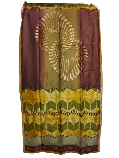Semi Stitched Chanderi Formal Suitset