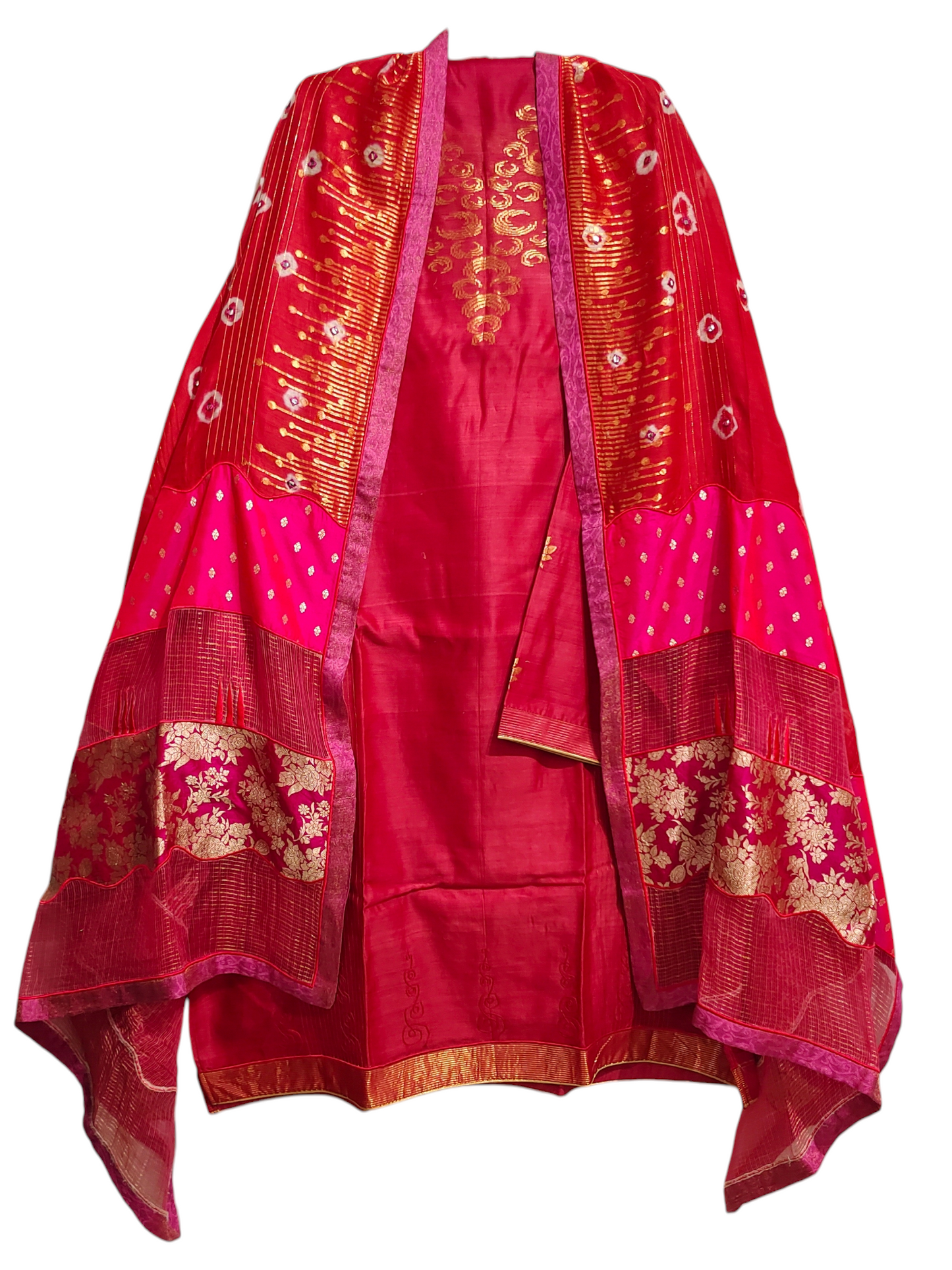 Semi Stitched Formal Chanderi Suitset