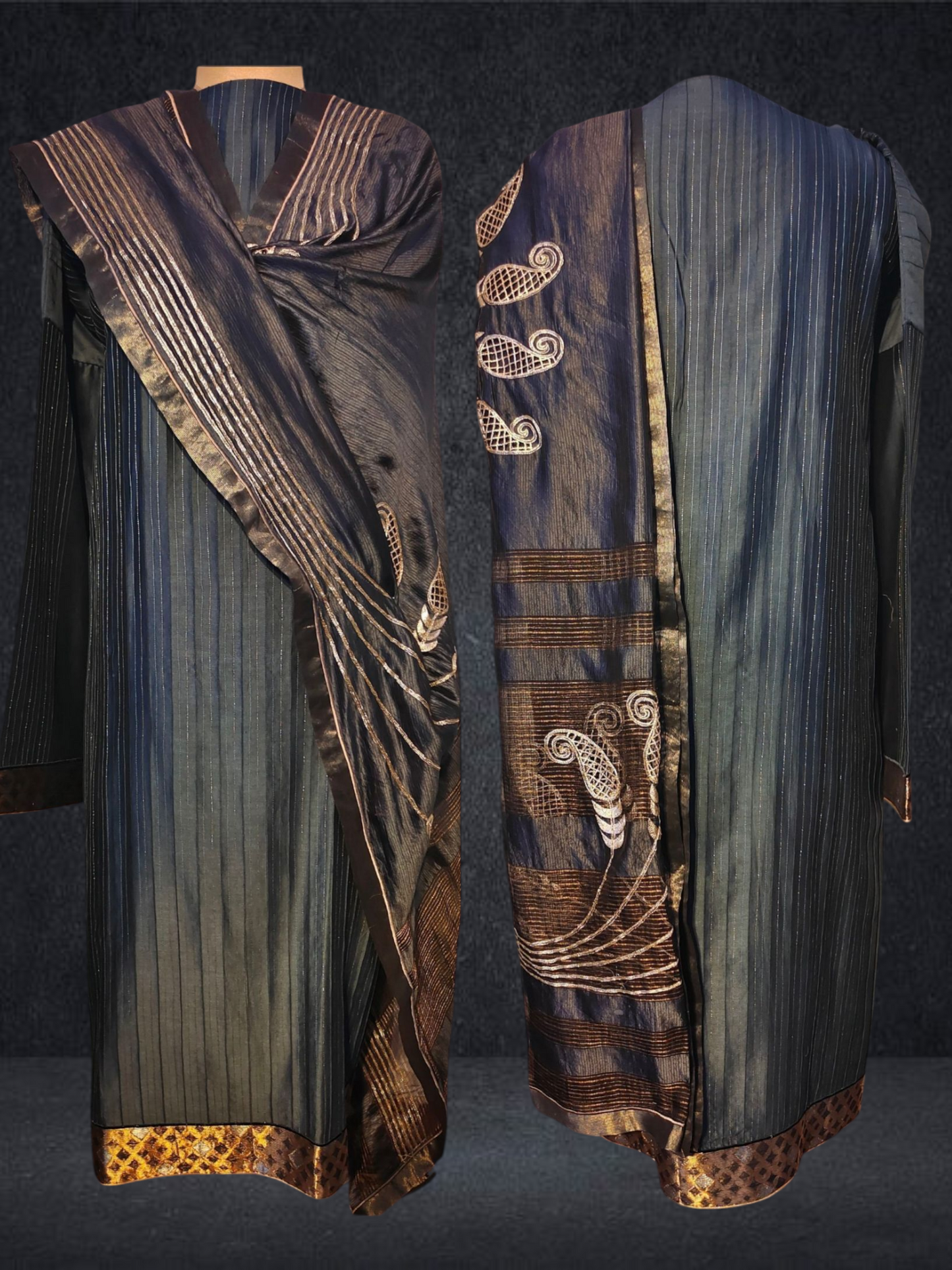 Semi Stitched Formal chanderi Suitset