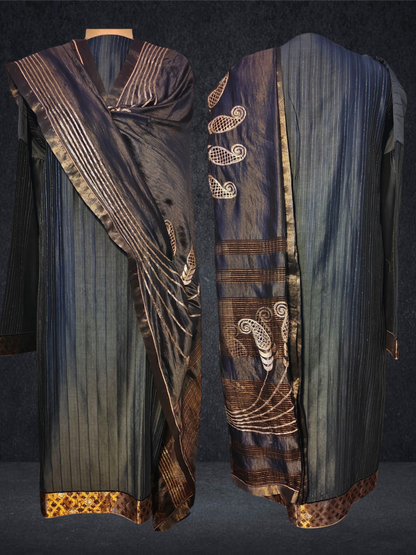 Semi Stitched Formal chanderi Suitset
