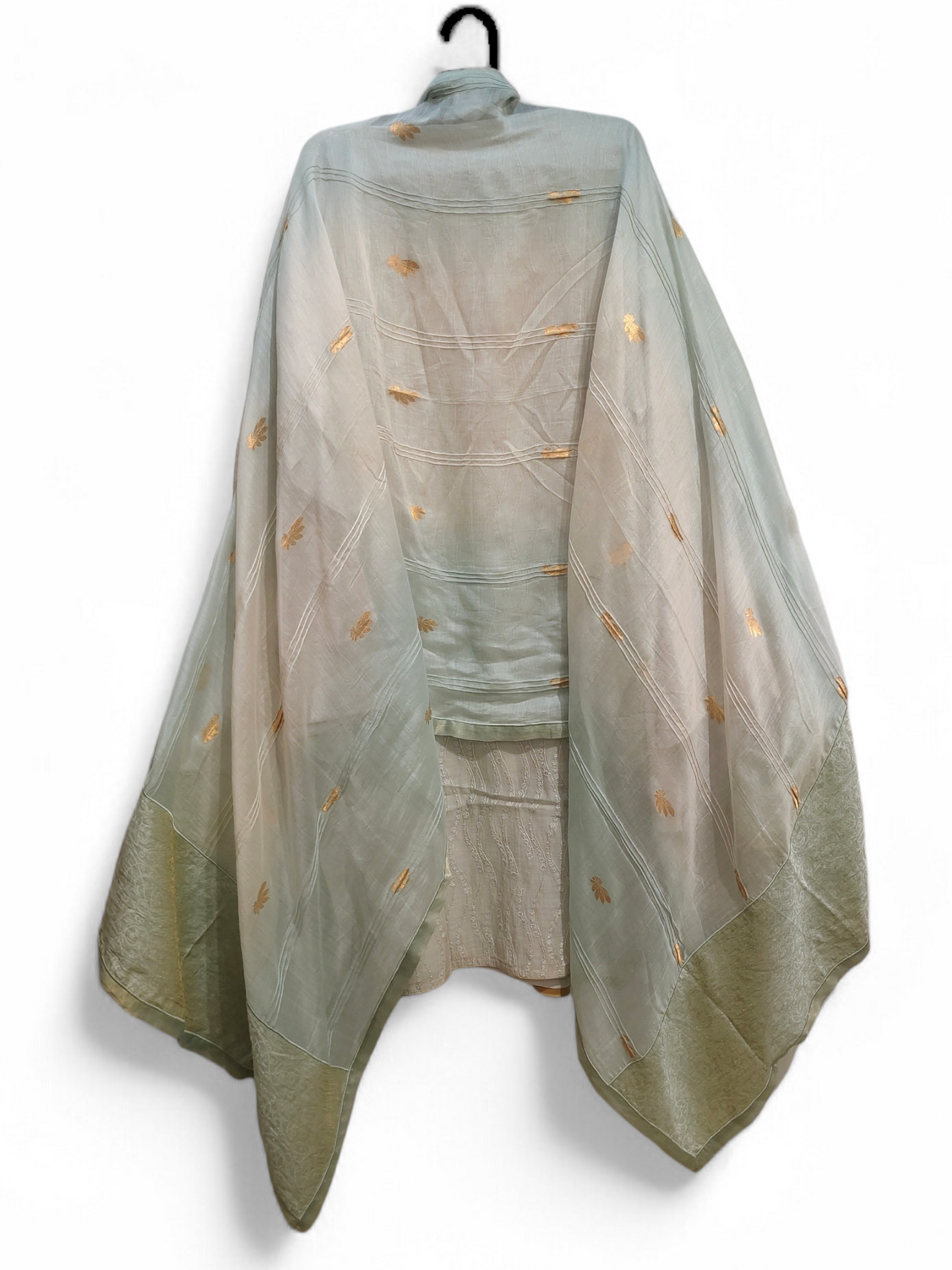 Semi Stitched Formal chanderi Suitset