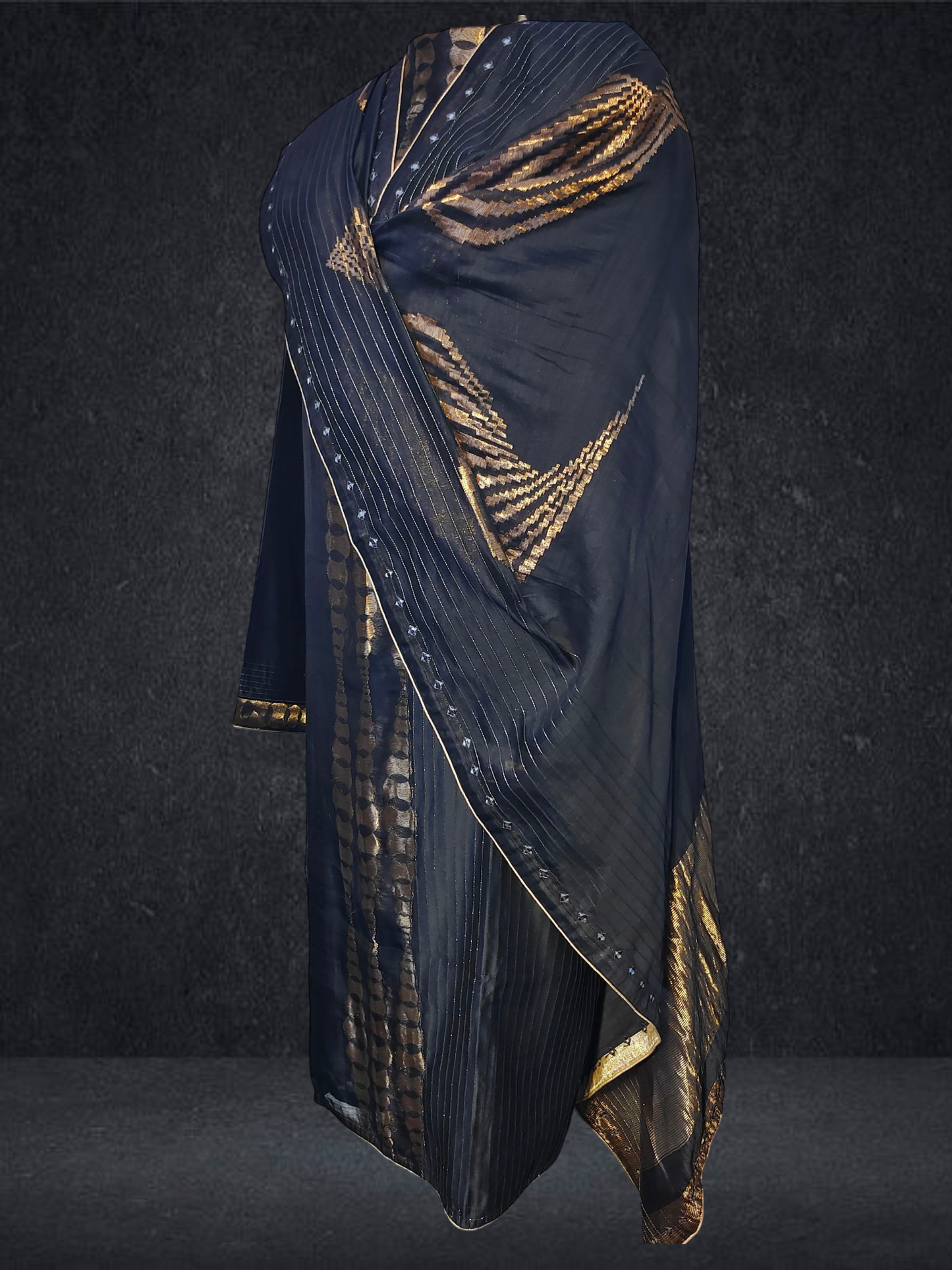 Semi Stitched Formal chanderi Suitset