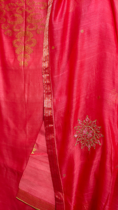 Semi Stitched Formal Chanderi Suitset