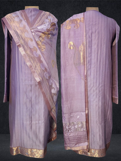 Semi Stitched Formal chanderi Suitset