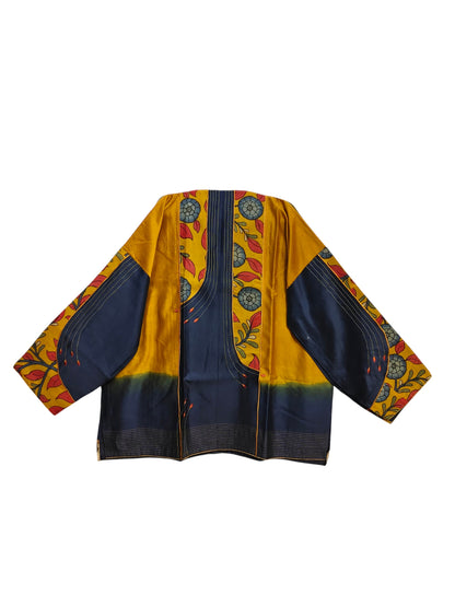 Semi Stitched Chanderi Kalamkari Short Tunic