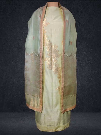 Semi Stitched Formal chanderi Suitset