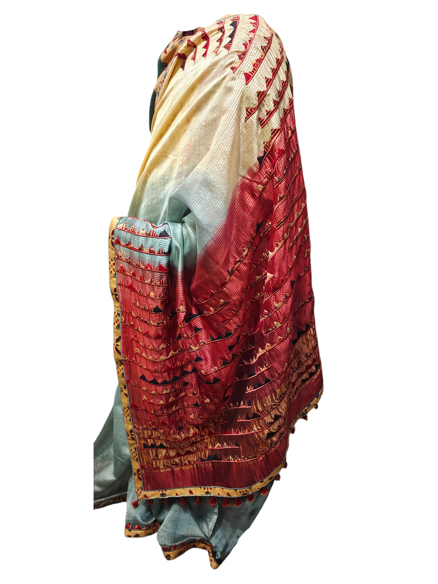 Formal Chanderi Silk Ajrakh Saree
