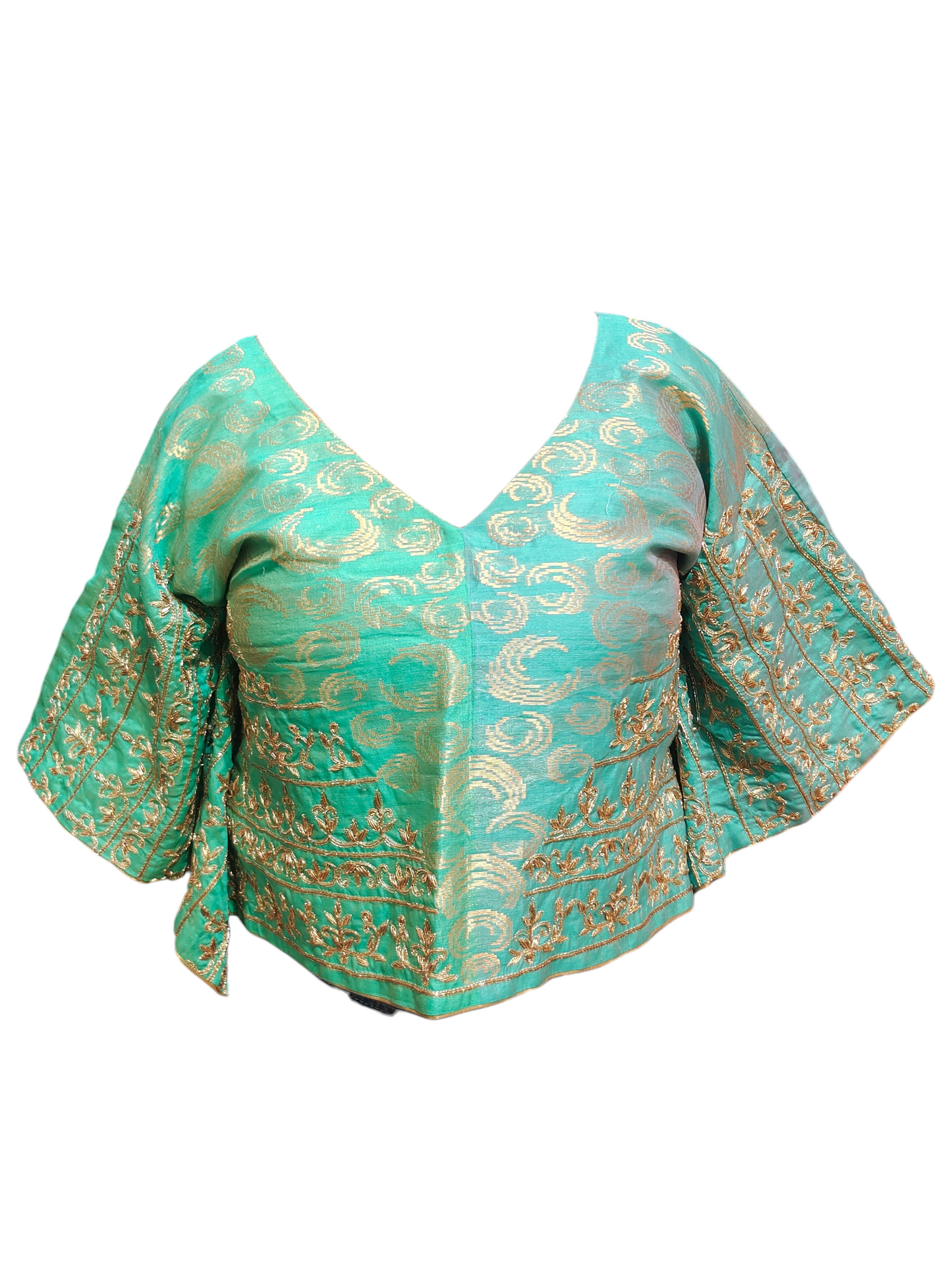 Indowestern chanderi formal kaftan blouse