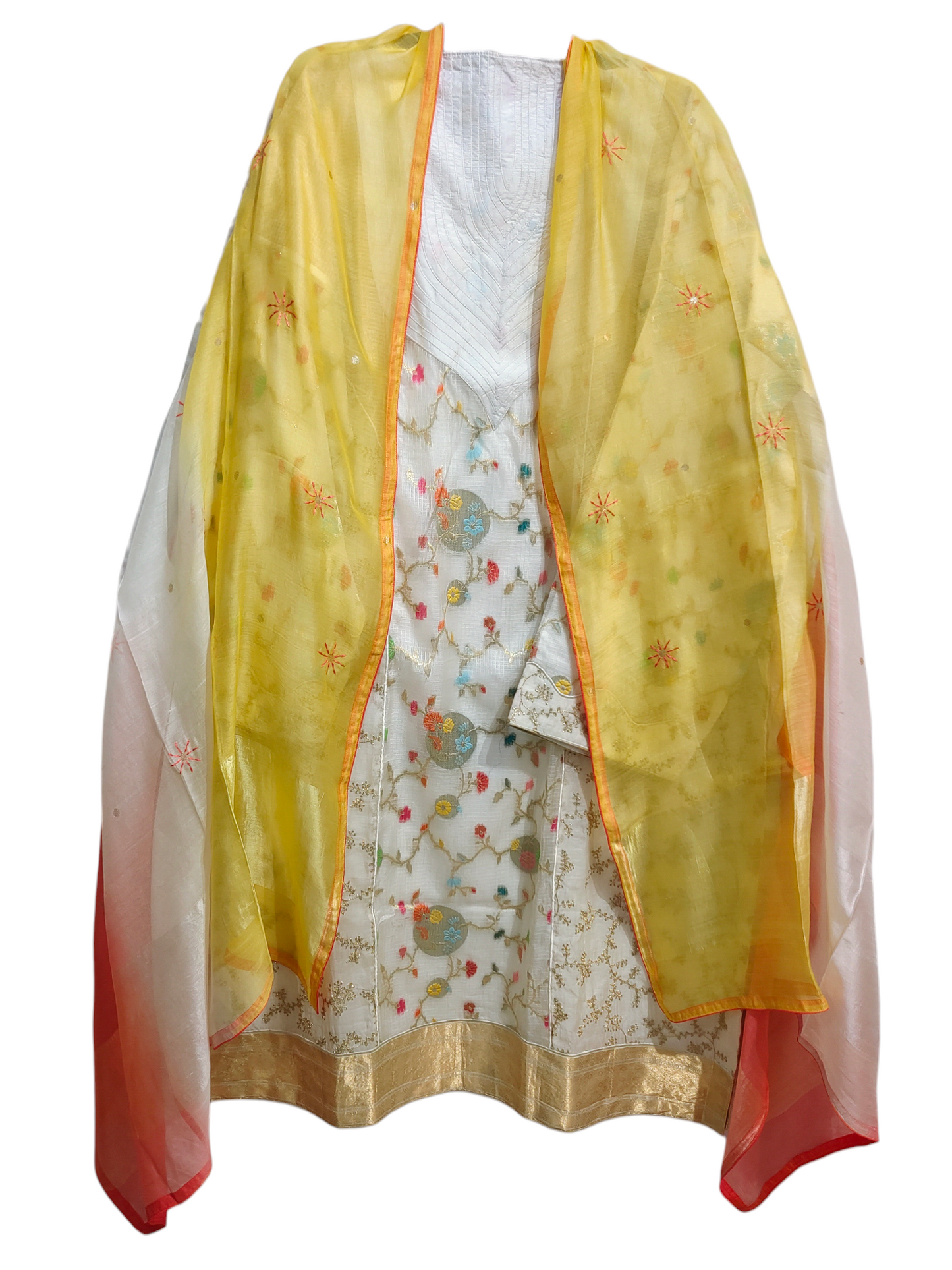 Semi Stitched Formal Kota silk Suitset