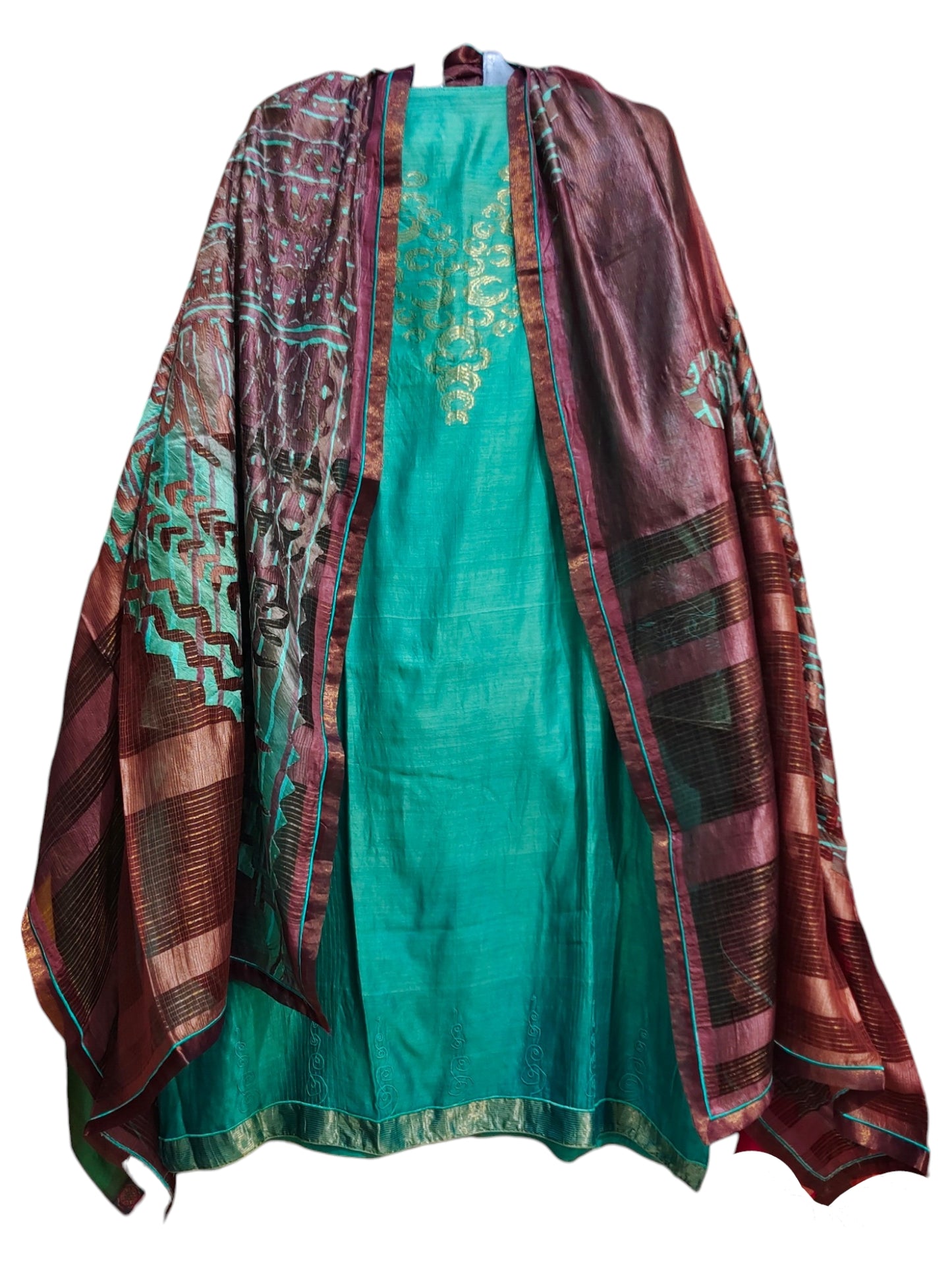 Semi Stitched Chanderi Formal Suitset