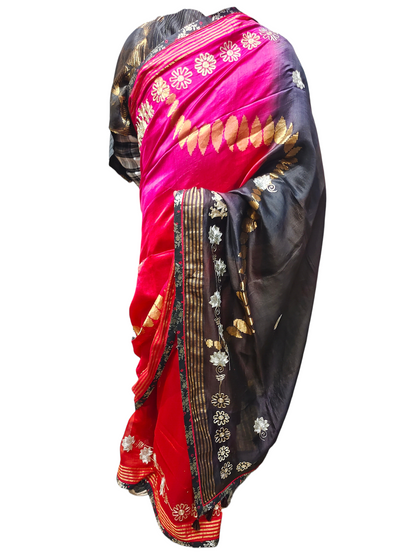 Formal Chanderi Silk Zari Woven With Dabka Saree
