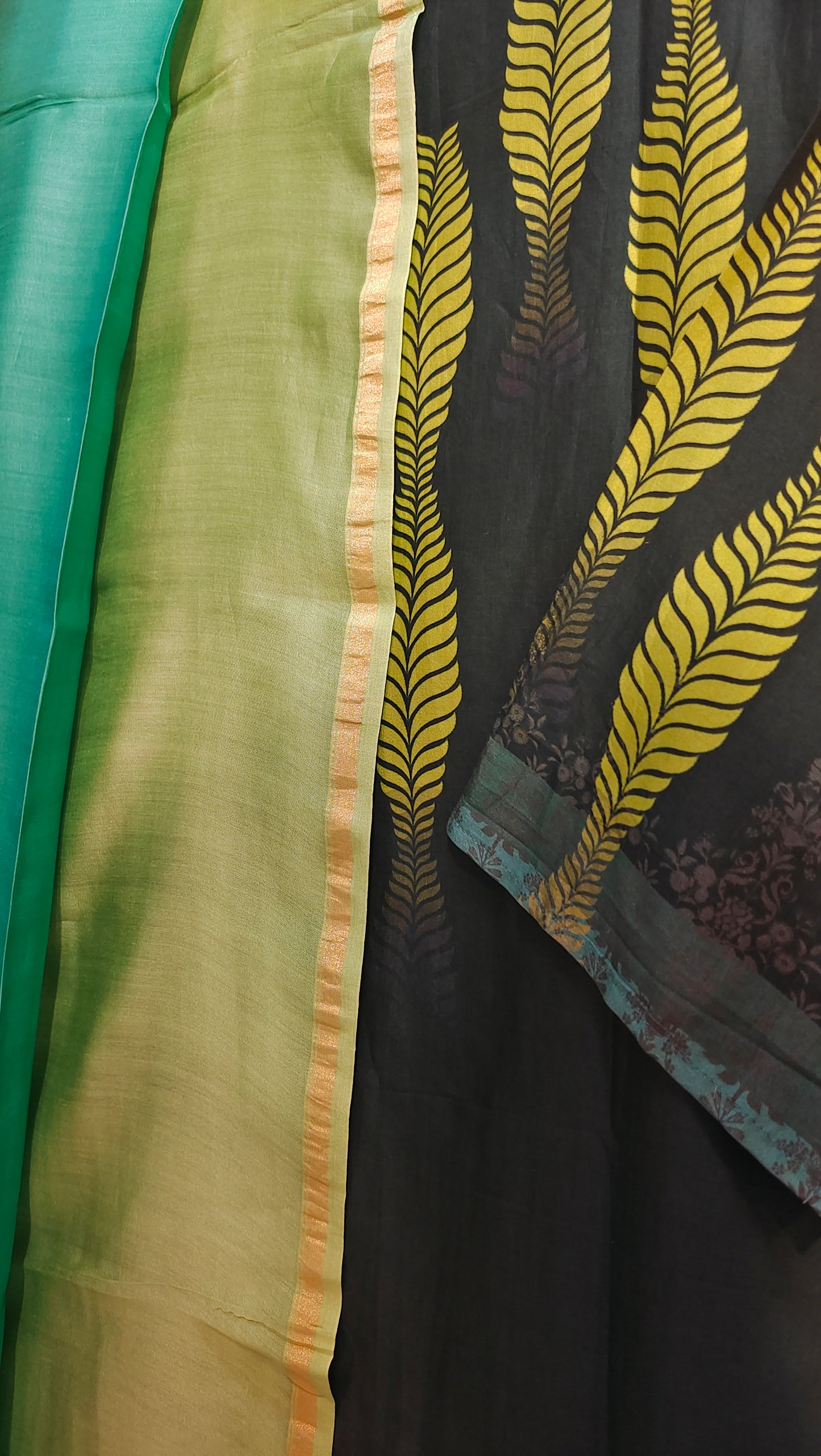 Semi Stitched Chanderi Casual Suitset