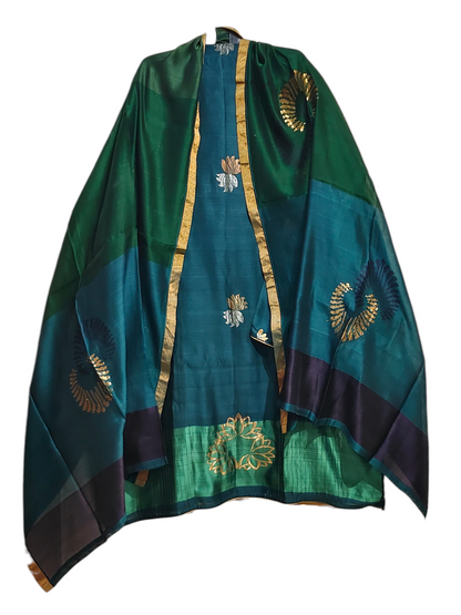 Semi Stitched Formal Chanderi Suitset