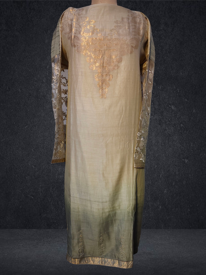 Semi Stitched Formal chanderi Kurta