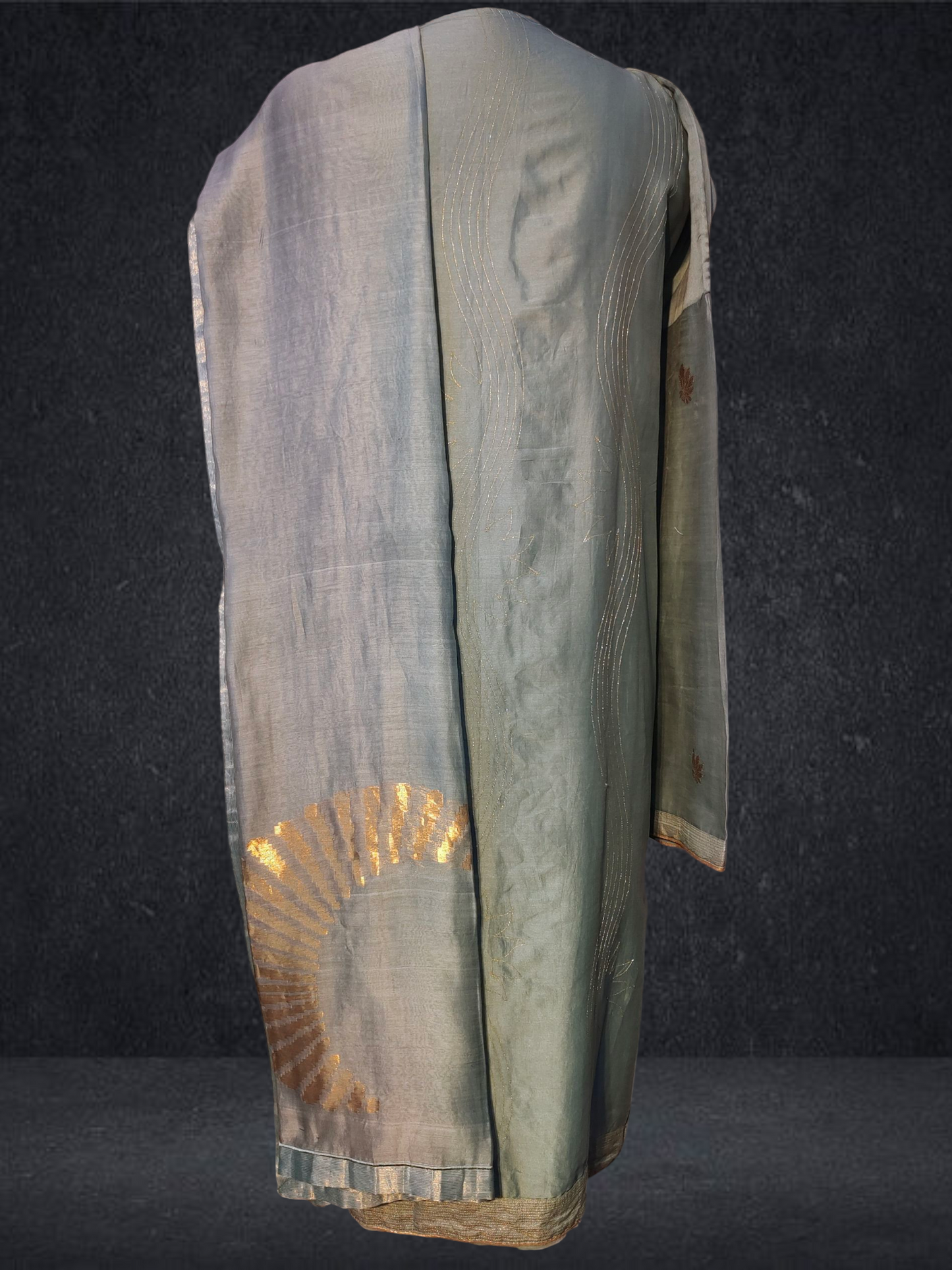 Semi Stitched Formal chanderi Suitset