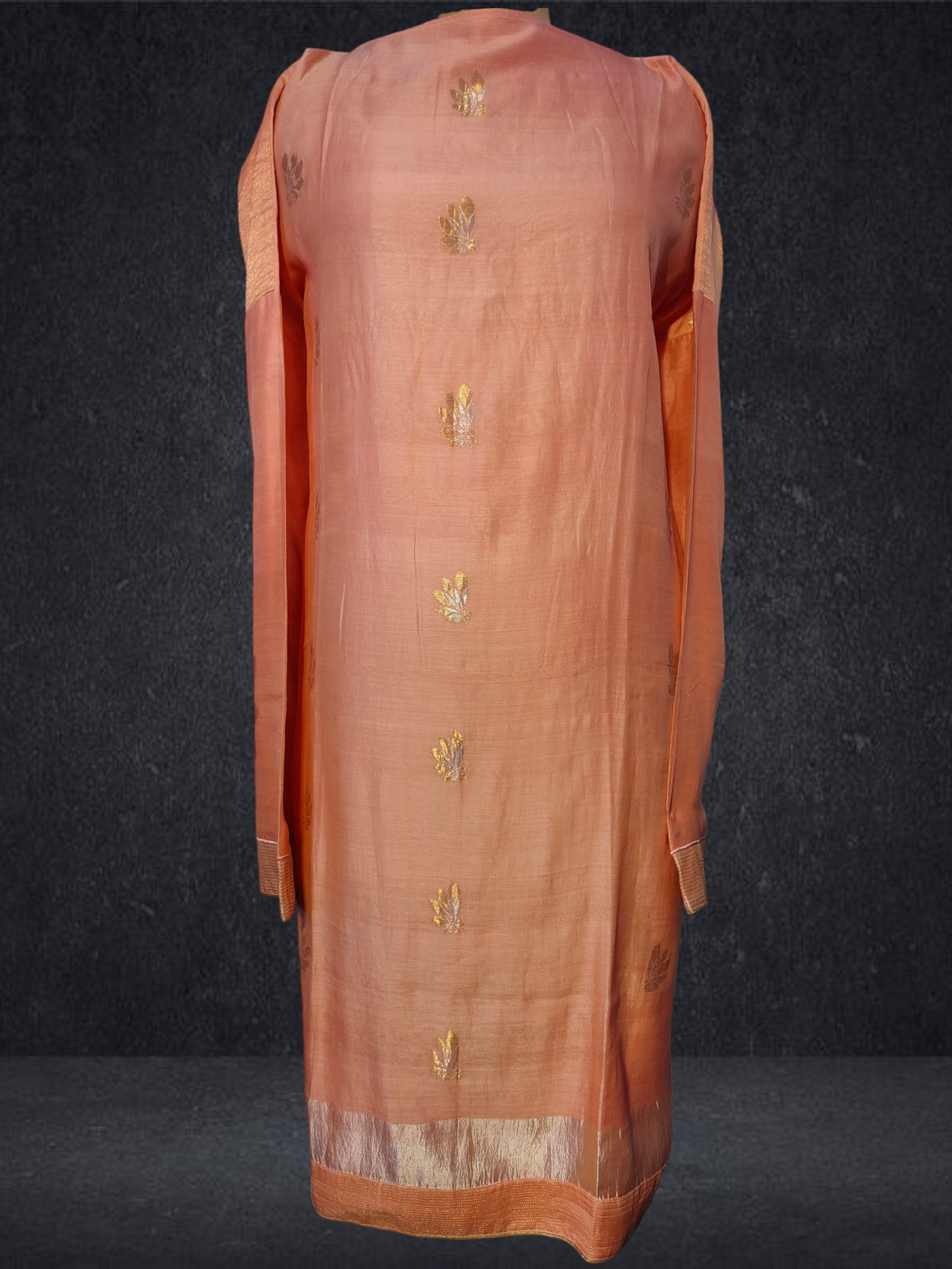 Semi Stitched Formal chanderi Kurta