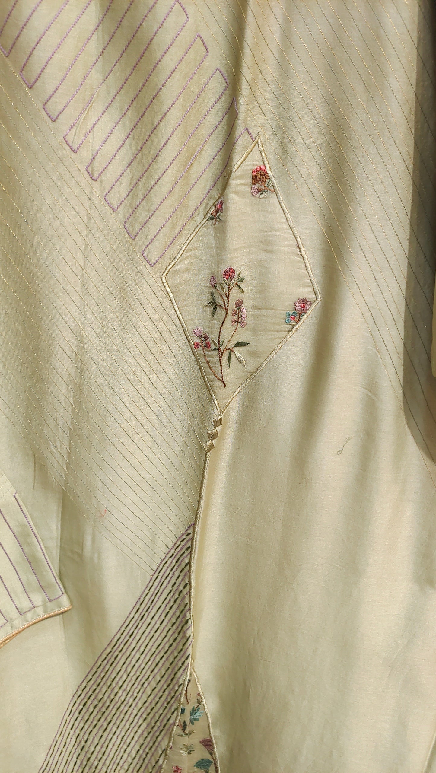 Semi Stitched Chanderi Formal Suitset
